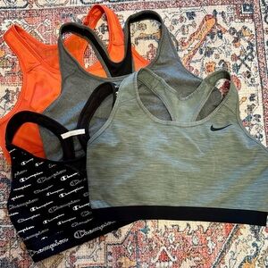 Bundle of 4 Sports Bras Nike Avia Champion L & XL